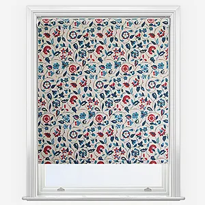 Land & Shore Esther Blue Red Roller Blind