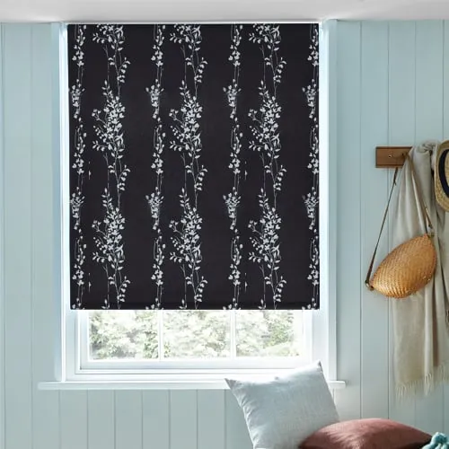 Peyton Noir Light Filtering Roller Blinds