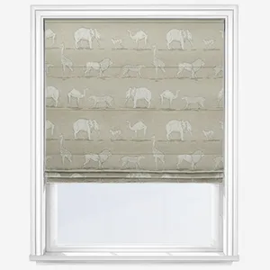 Prairie Animals Linen Roman Blind