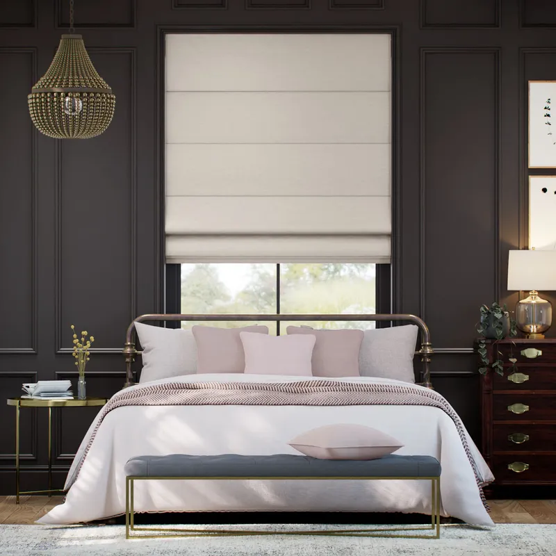 Osaka Faux Silk Smokey Quartz Roman Blind