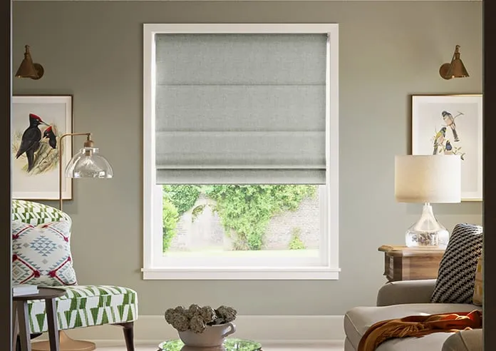 Melrose (Blackout) Silver Rain - Roman Blind