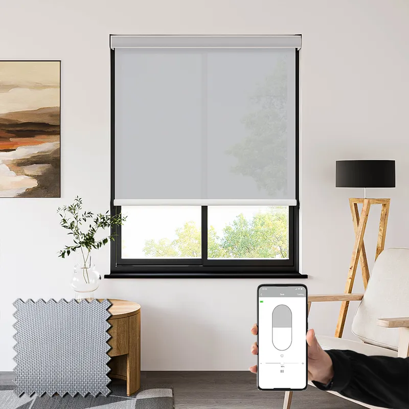 Filtra 3% Grey Battery Powered Electric Screen Roller Blinds