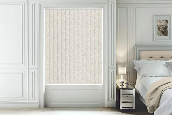 Athena Cream - Textured Vertical Blackout Blind