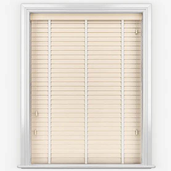 Bamboo Sandstone With White Tapes Wooden Venetian Blinds