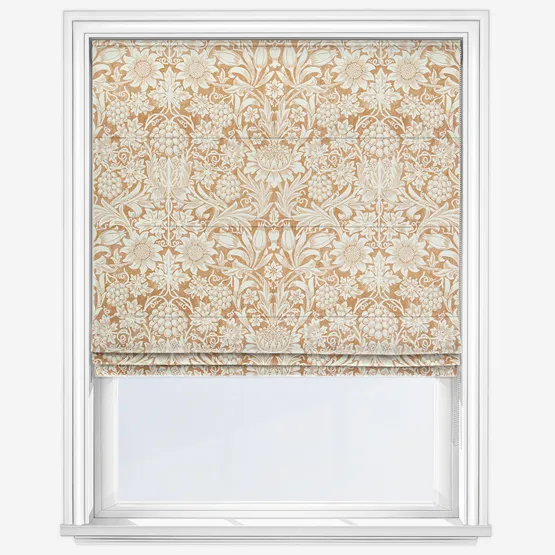 William Morris At Home Sunflower Madder Roman Blind