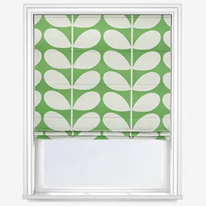Orla Kiely Jumbo Solid Stem Green Roman Blind