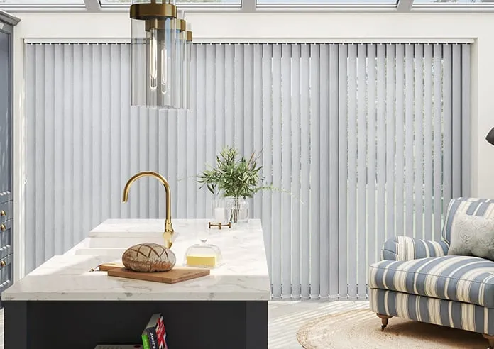 Subtle Grain Grey Mist - Vertical Blind