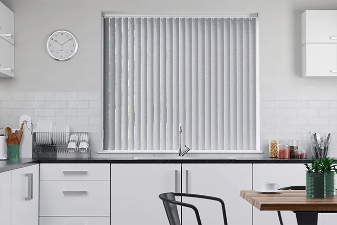Neo Light Grey - Textured Rigid Pvc Vertical Blind