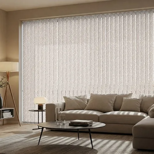 Marea Latte Light Filtering Vertical Blinds