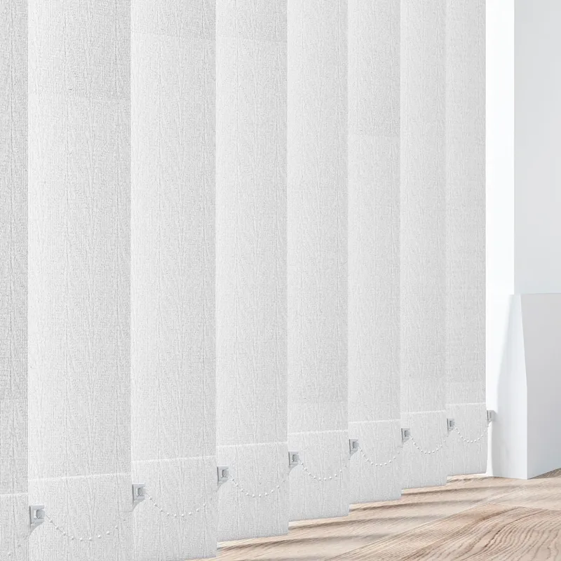 Feather Weave White Vertical Blind