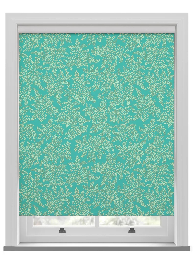 Sara Miller Little Leaves Green Roller Blind