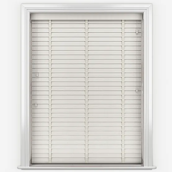 Aspect Country White With Light Cream Tapes Wooden Venetian Blinds