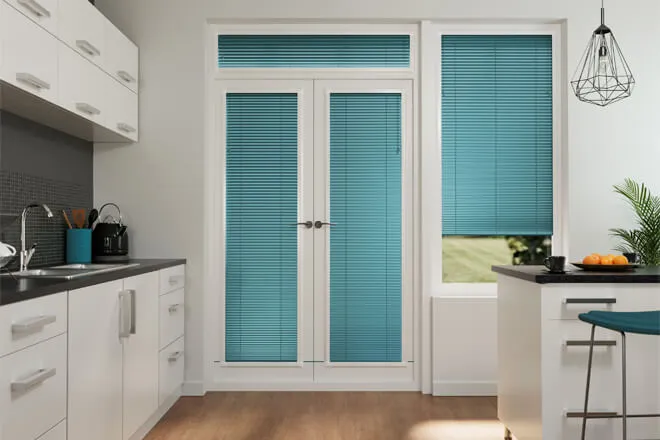 Precision Metallic Blue - 25mm Slat Venetian Perfect Fit Blind