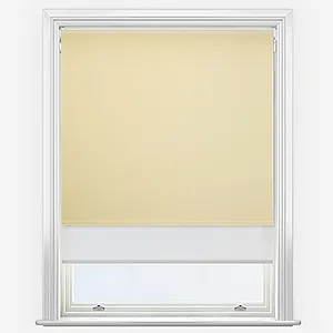 Optima Blackout Natural & White Double Roller Blind