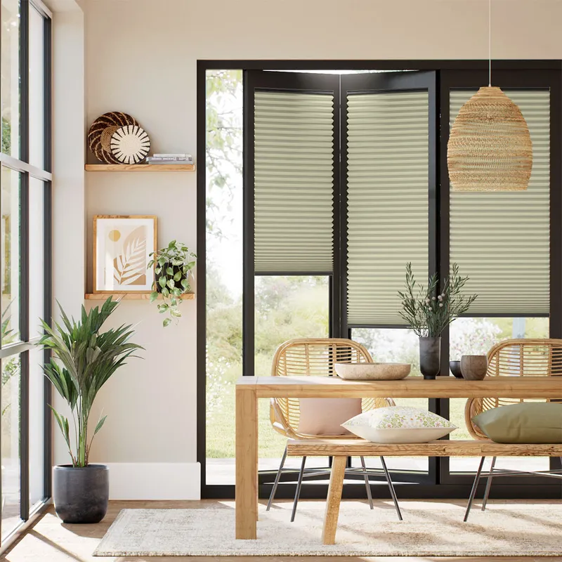 Bifold Clickfit Duoshade Pistachio Pleated Blind