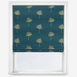 Sara Miller Small Palm Tree Forest Green Roman Blind