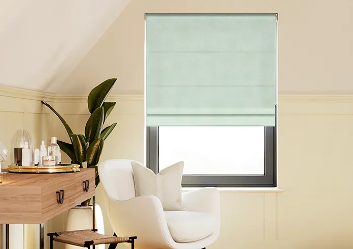 Faux Suede Duckegg - Roman Blind