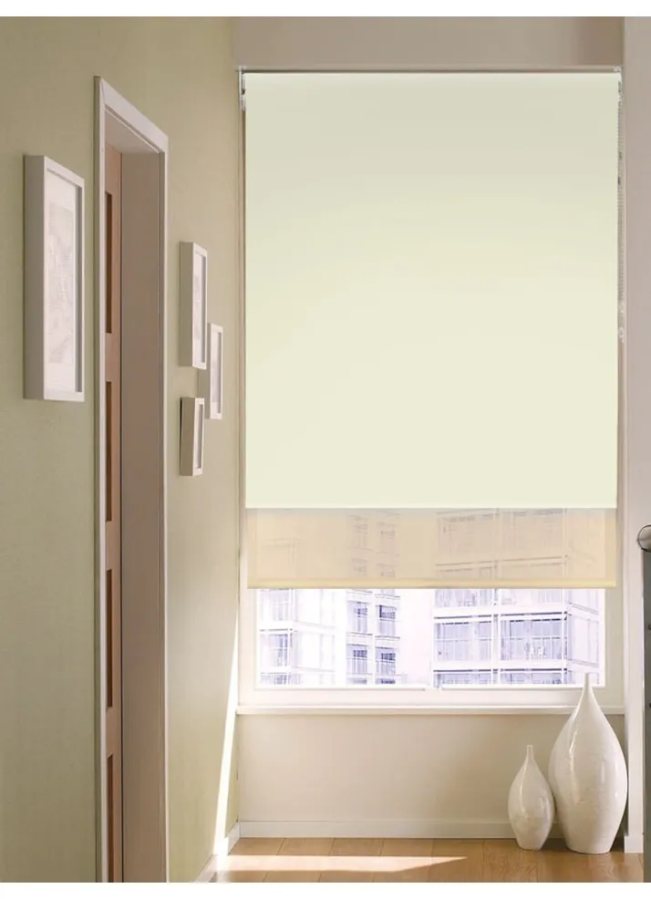 Blackout Cosy Cream And Sheer Cream Double Roller Blind