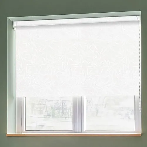 Bamboo White Grip Fit Roller Blinds