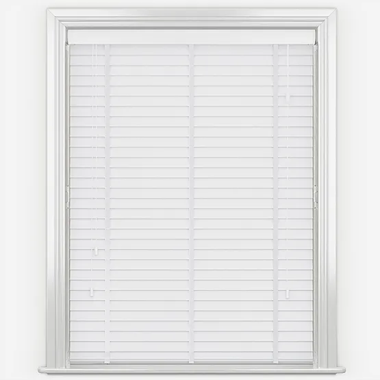 Aspen Deluxe Smooth Glacier White Wooden Venetian Blind