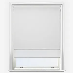 Carnival Blackout China White & White Double Roller Blind