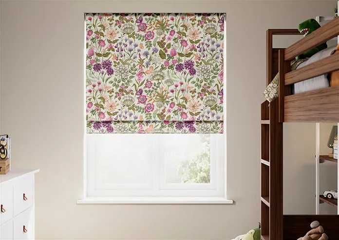 Field Flowers Copper - Roman Blind