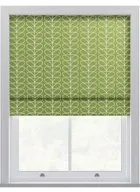 Orla Kiely Linear Stem Chalky Green Roman Blinds
