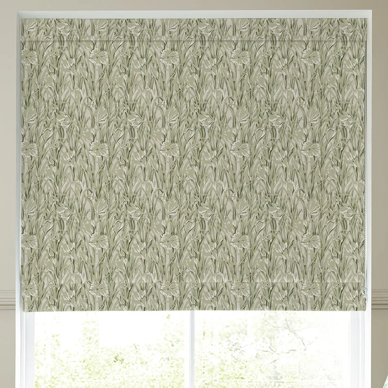 Emily Bond Crocus Made To Measure Roman Blind Sage Green