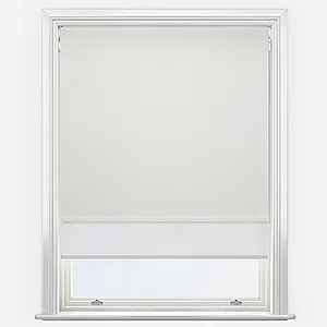 Carnival Blackout Ecru & White Double Roller Blind