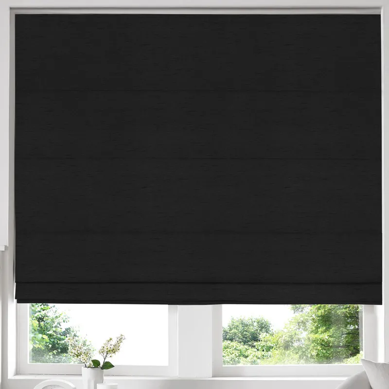 Iowa Silk Essence Made To Measure Roman Blind Ebony