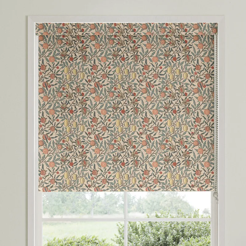 William Morris Fruit Blackout Made To Measure Roller Blind Clay
