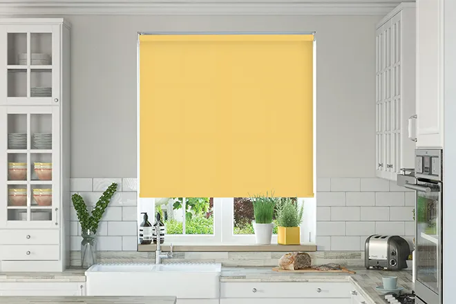 Oxford Safe+ Yellow - Fire Retardant & Moisture Resistant Roller Blind