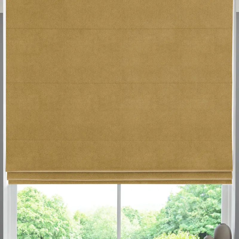 Florence Velvet Made To Measure Roman Blind Saffron