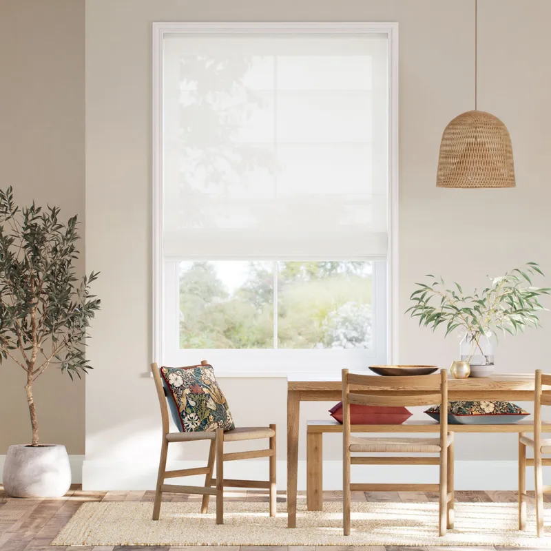 Juno Voile Warm White Roman Blind