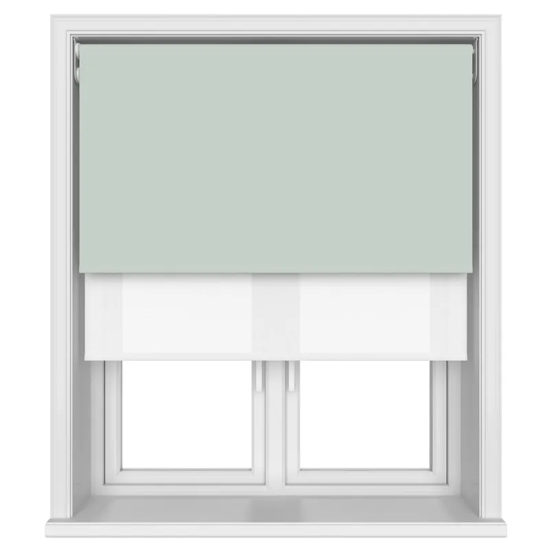 Bella Duck Egg Motorised Double Roller Blind Blinds Uk