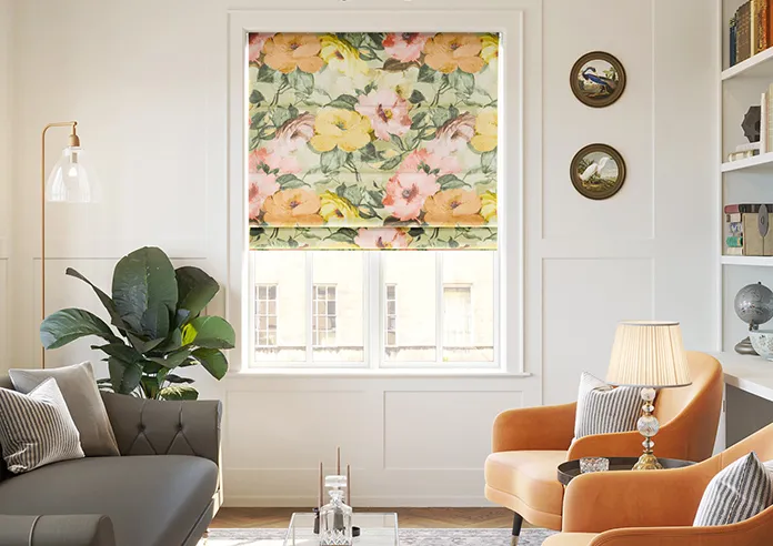 Amelia Faux Silk Honeydew - Roman Blind
