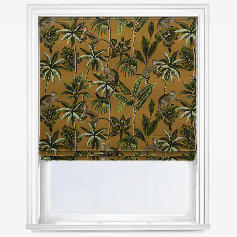 Monkey Ochre Roman Blind