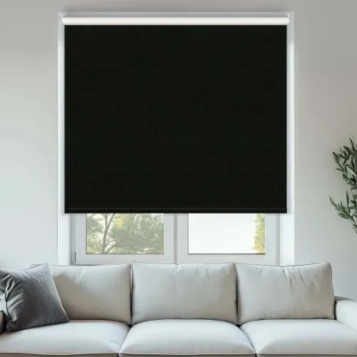 Vibe Blackout Black Cordless Roller Blinds - Shop Now