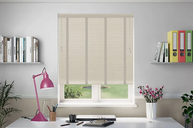 Millennium Mink - 50mm Aluminium Venetian Blinds With Dove Tapes