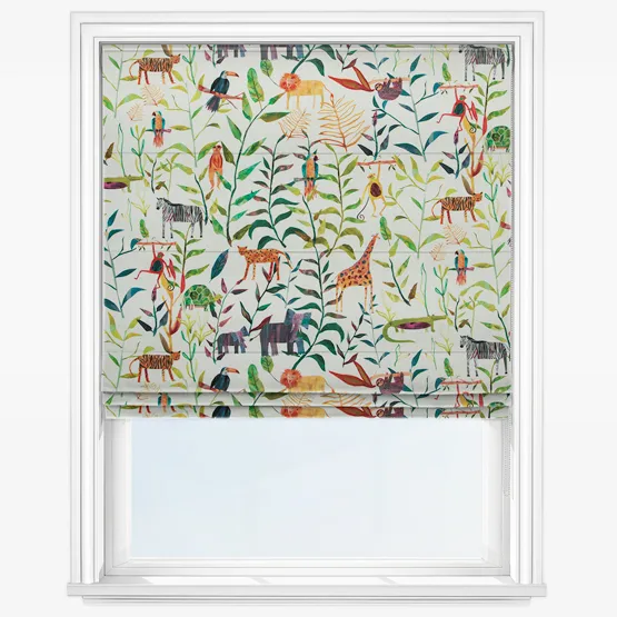 Hide And Seek Jungle Roman Blind