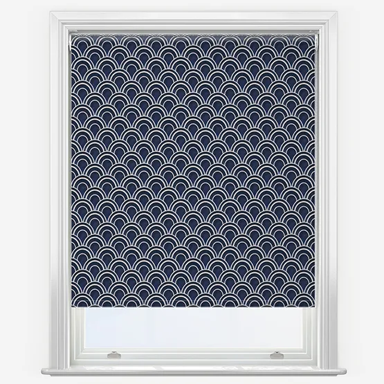 Sonova Studio Kibo Stripe Indigo Blue Roller Blind
