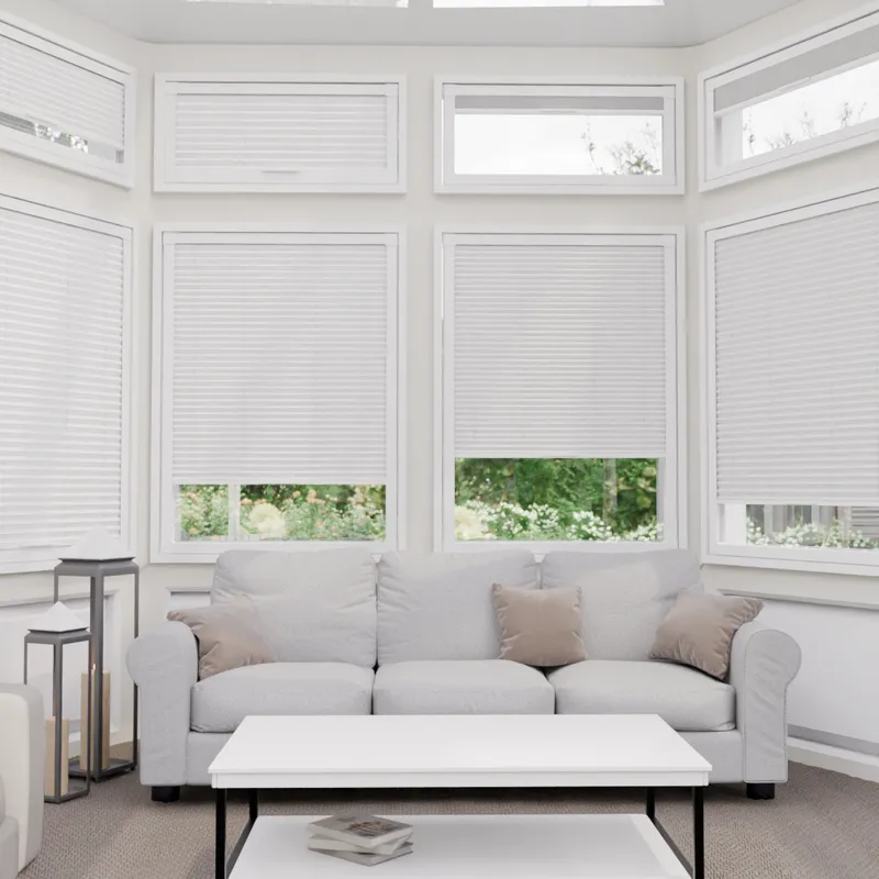 Thermal Blackout Perfect Fit No Drill Pleated White