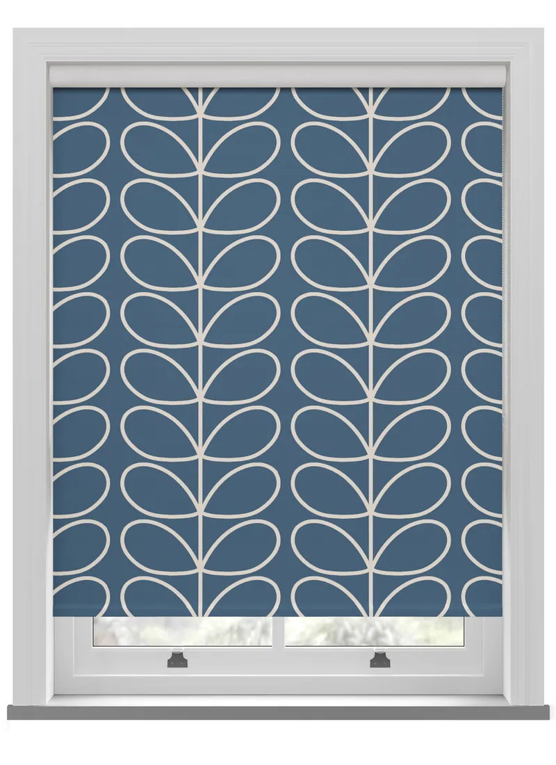 Orla Kiely Jumbo Linear Stem Marine Roller Blind