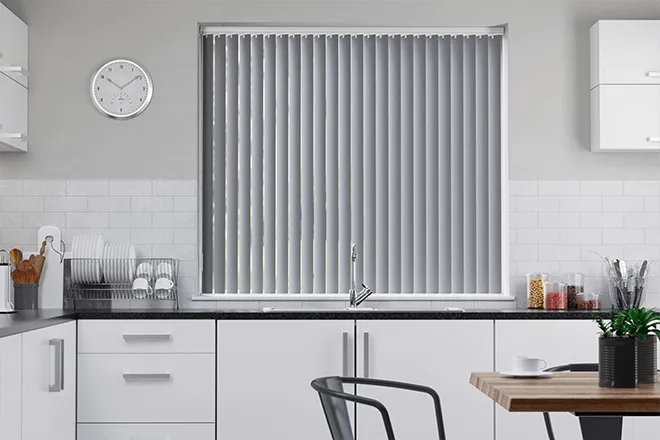 Cello Grey Matt Finish - Rigid Pvc Vertical Blind