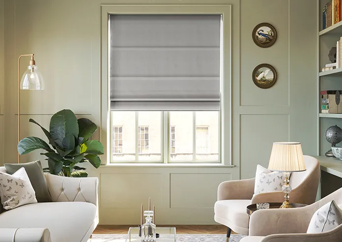 Bruschal (Blackout) Grey Horizon - Roman Blind