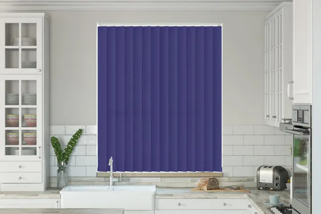 Chloe Royal Blue - Moisture Resistant Vertical Blind