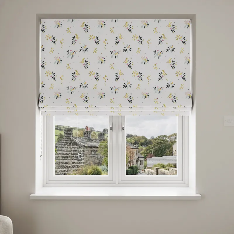 Sara Miller Lemon Cluster White Blinds Uk