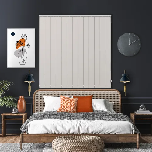 Bedtime Grey White Vertical Blind