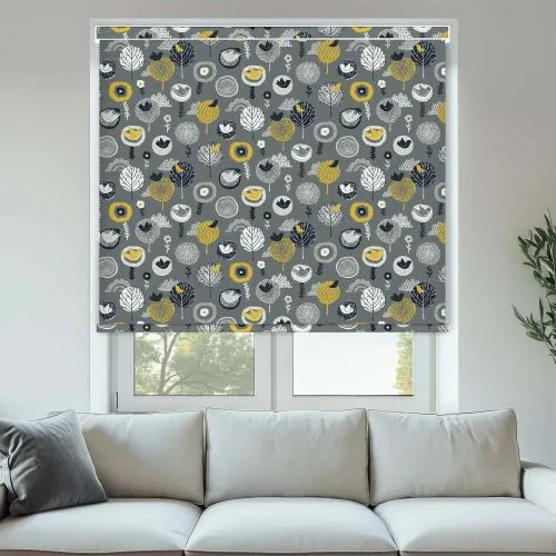 Meadowlark Midnight Pelmet Roller Blinds - Stylish Window Coverings