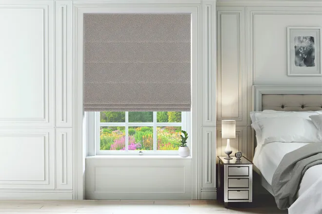 Carpenter Grey - Patterned Roman Blind